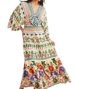 FARM Rio Multicolor Floral Maxi Dress